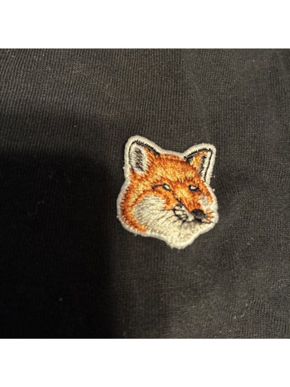 Maison Kitsune Authentic Black Fox Head Short Sleeve Crew Neck T Shirt Medium - Picture 9 of 12